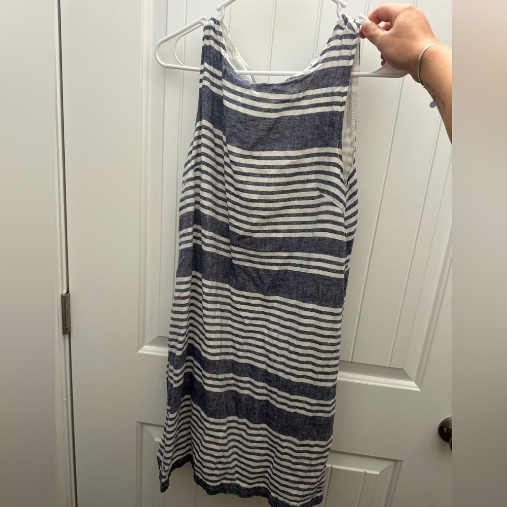 Beachlunchlounge Navy and White Striped Dress